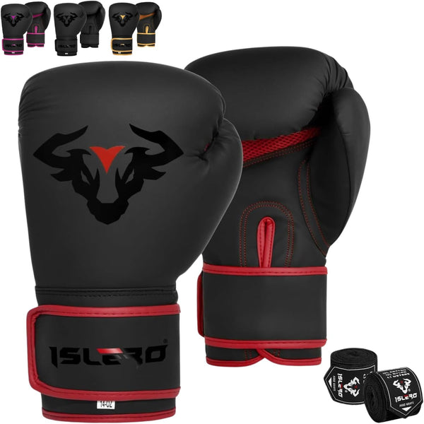 Islero The Bull Series Red Boxing Gloves