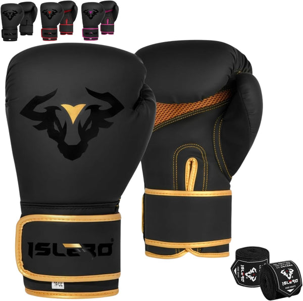 Islero The Bull Series Golden Boxing Gloves