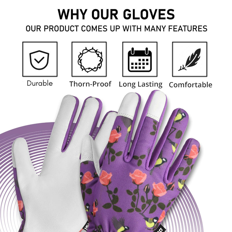 Islero Gardening gloves short purple