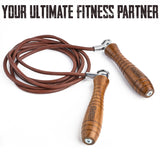 EVO Fitness Leather Skipping Rope Adjustable