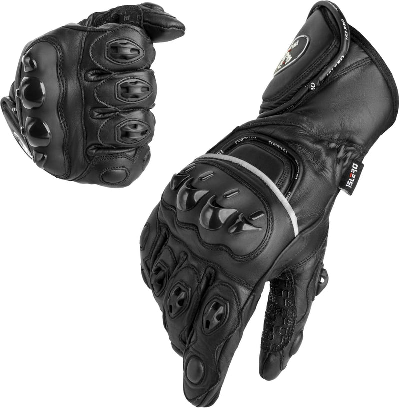 Islero Motorbike leather full finger Gloves