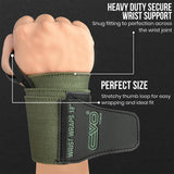 EVO Fitness Weight Lifting Wrist Wraps (Green)