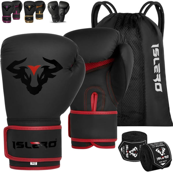 Islero The Bull Series Red Boxing Gloves