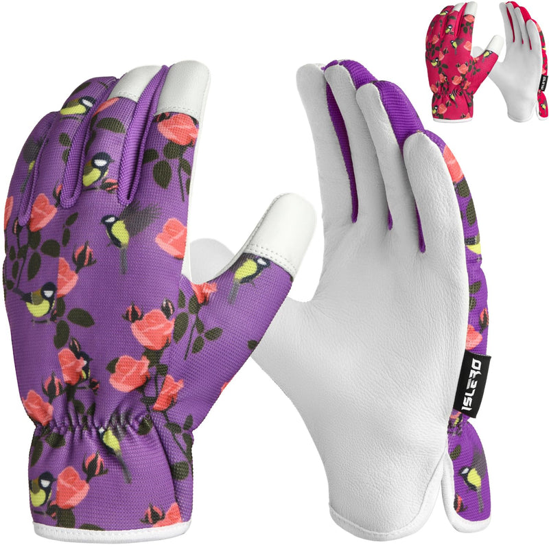 Islero Gardening gloves short purple