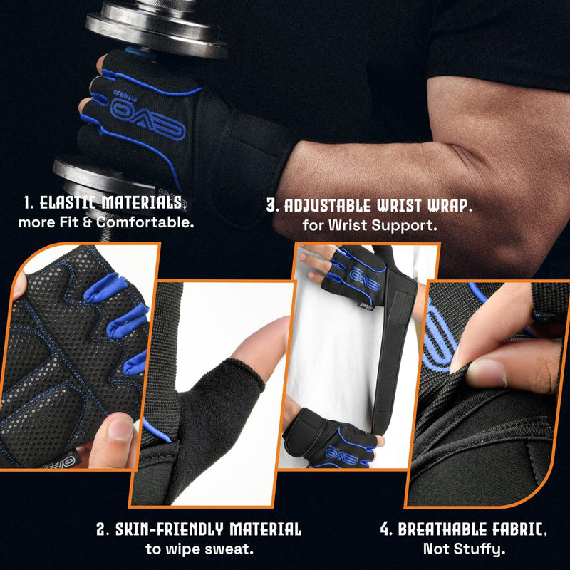 EVO Fitness Gym Workout Gloves