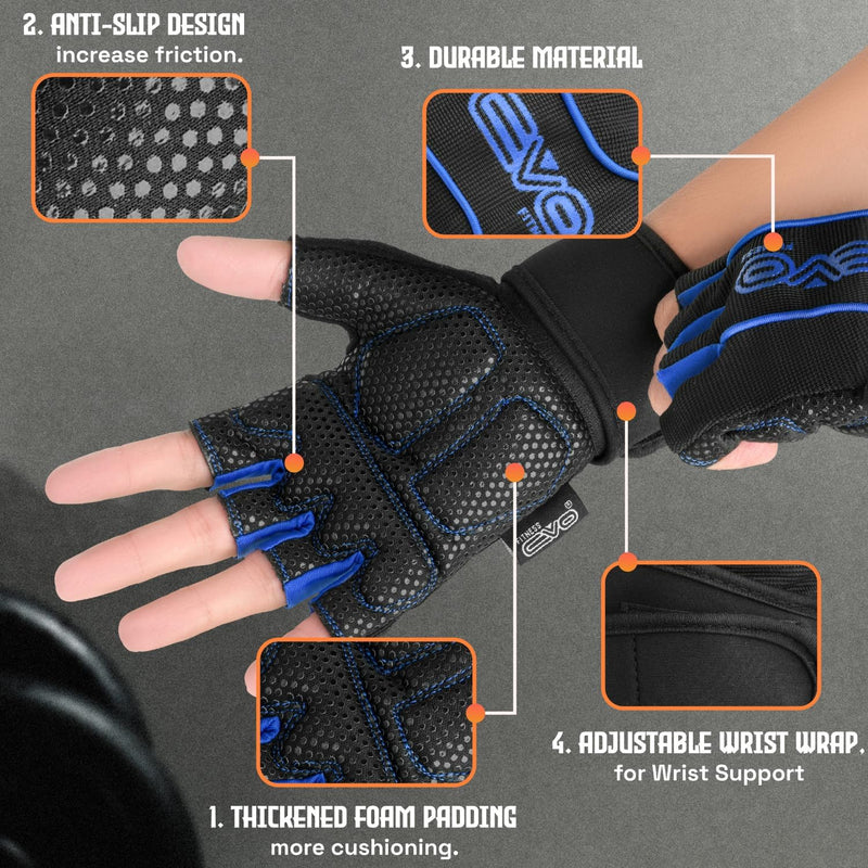 EVO Fitness Gym Workout Gloves