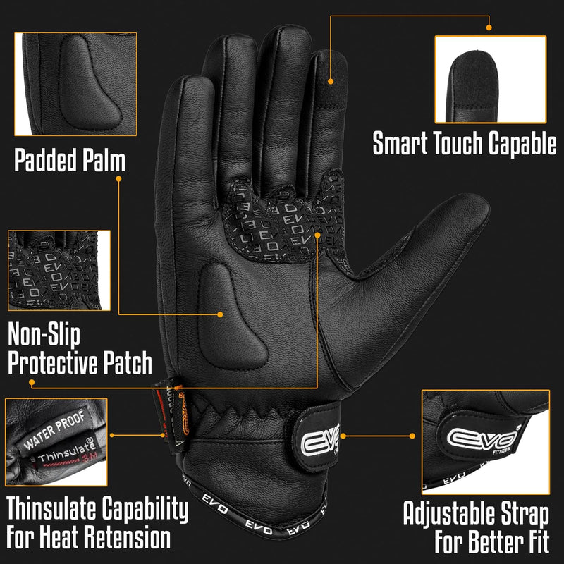 EVO PURE Leather Winter Knuckle Gloves