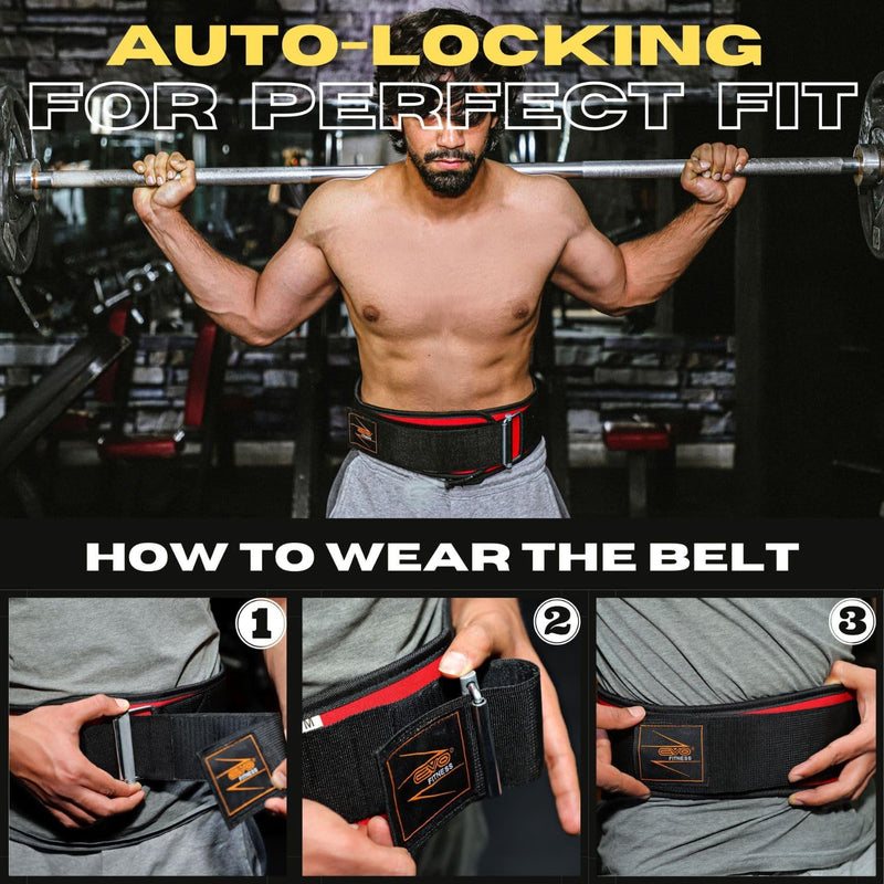 EVO Fitness Weight Lifting Belt AUTO LOCK - Main Image