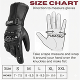 EVO Pro Leather Motorbike Gloves with Inner Thermals - Wind & Waterproof