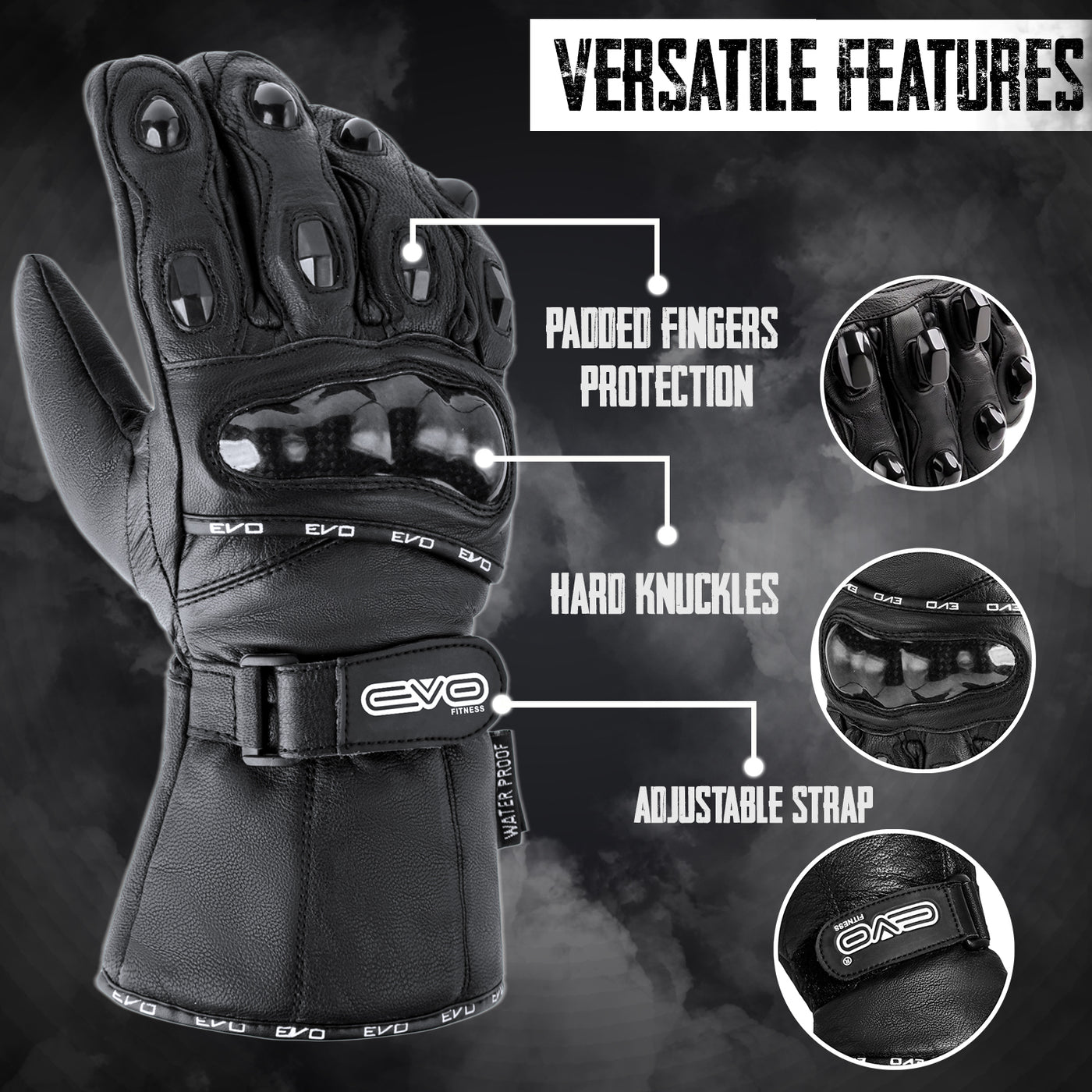 Tucano Urbano BUD HYDROSCUD Concrete Winter Motorcycle Gloves For Sale