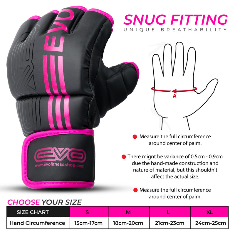 mma handschuhe pink EVO Fitness Matte Pink MMA Gloves